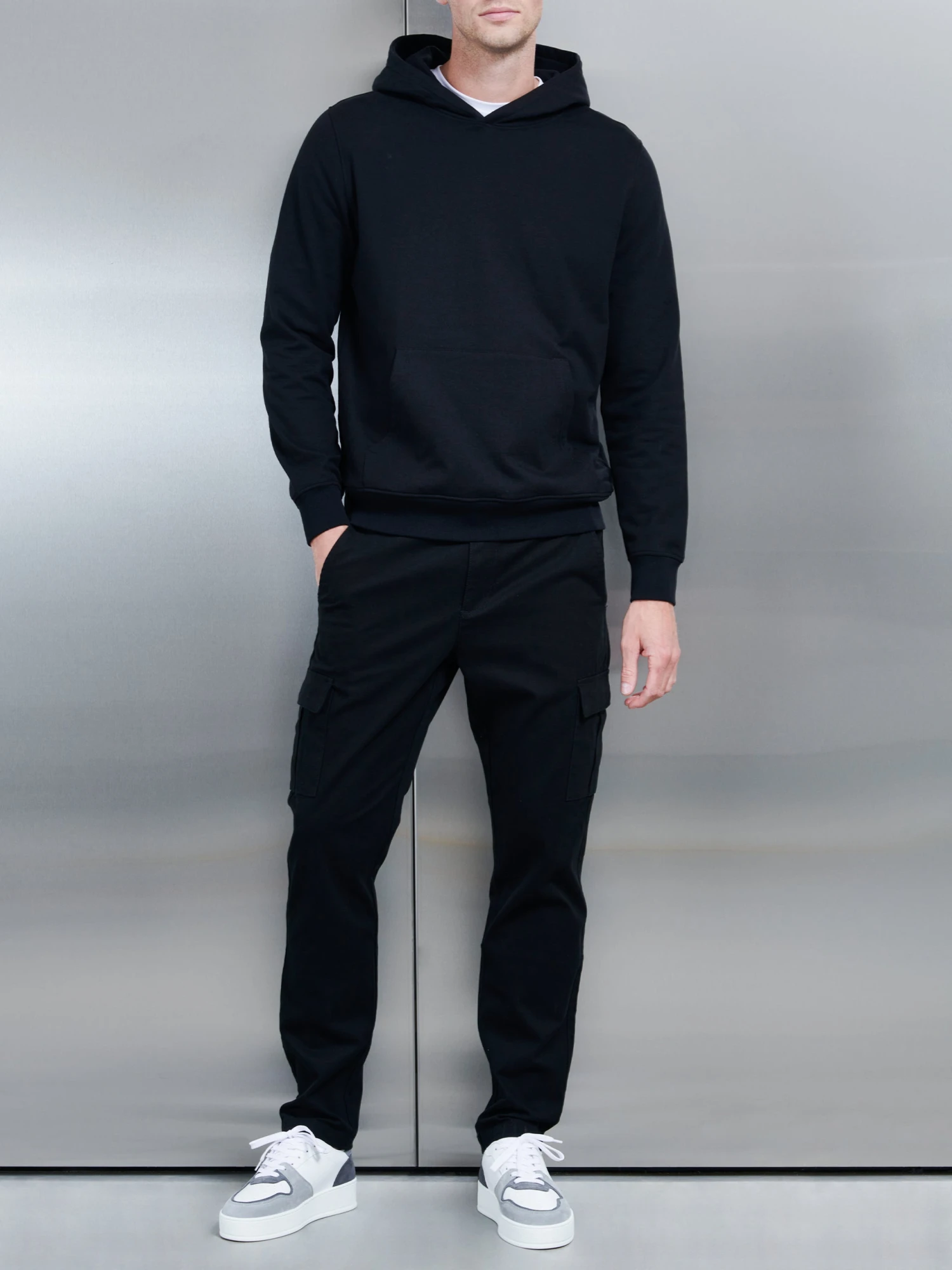 Relaxed Fit Cotton Cargo Pant In Black 4 Relaxed Fit Cotton Cargo Pant In Black - Image 2