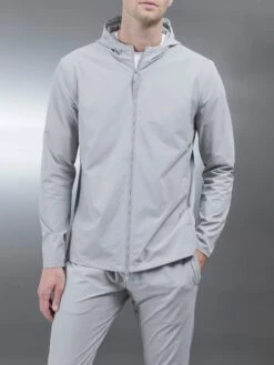 Active Technical Windbreaker In Mid Grey