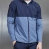 Active Technical Colour Block Windbreaker In Navy Light Blue -Cheap Shirts Shop ACTIVE WINDBREAKER NAVY LIGHTBLUE 6246