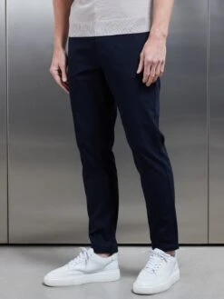 Mid Weight Tailored Chino Trouser In Navy