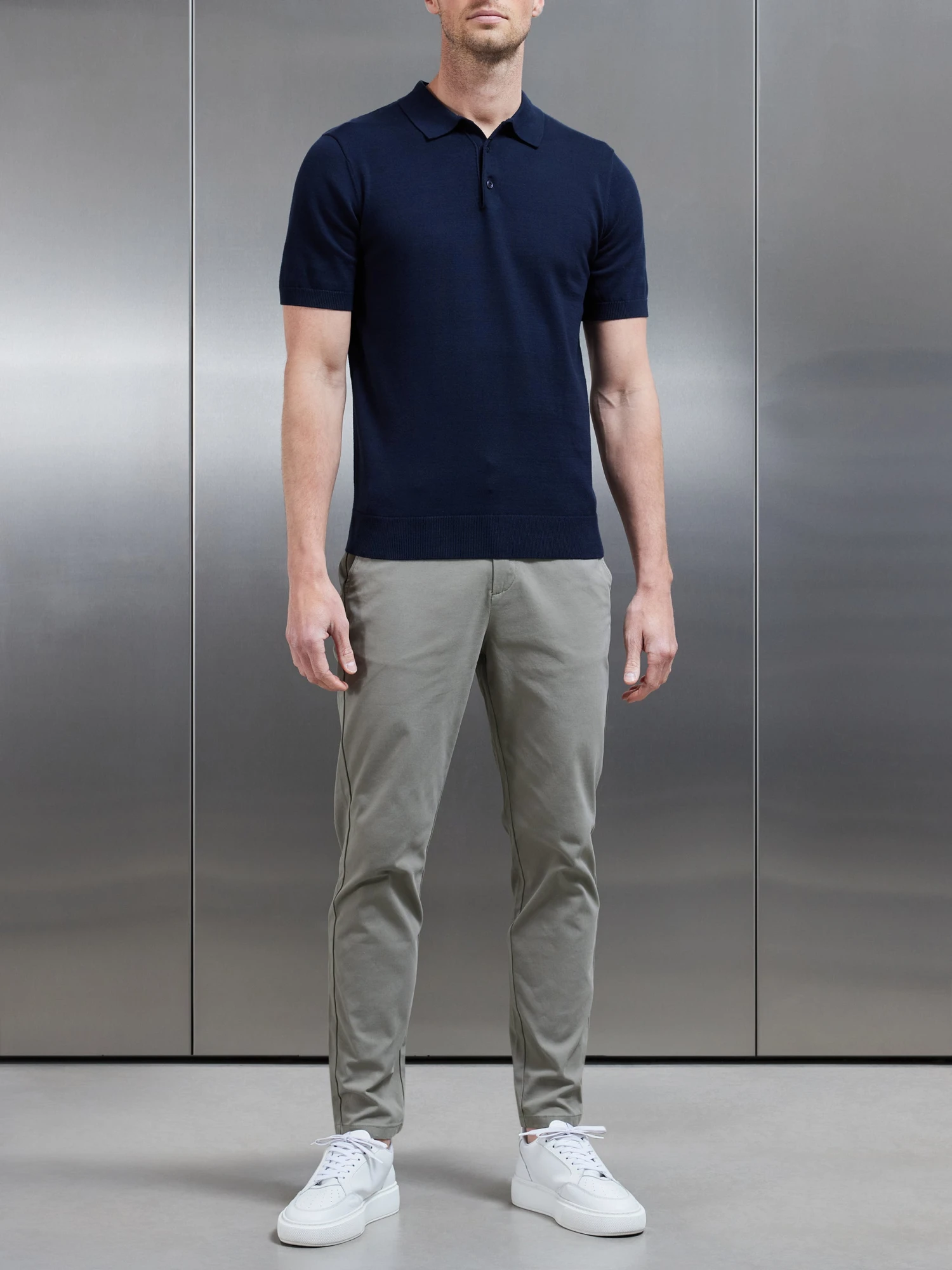 Mid Weight Tailored Chino Trouser In Olive 4 Mid Weight Tailored Chino Trouser In Olive - Image 2