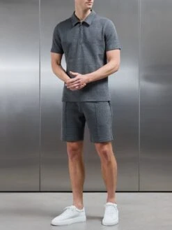 Cavour Textured Short In Grey -Cheap Shirts Shop CAVOUR SHORTS IN GREY 4240