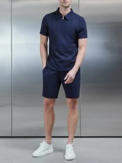 Cavour Textured Zip Polo Shirt In Navy 6 Cavour Textured Zip Polo Shirt In Navy -Cheap Shirts Shop CAVOUR ZIP POLO NAVY 3846 LOWRES 1e91ccd8 d7db 4560 af0a 509aed099655