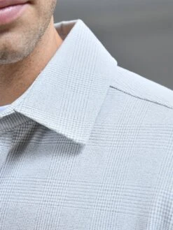 Checked Overshirt In Mid Grey -Cheap Shirts Shop CHECKOVERSHIRT MID5GREY5012