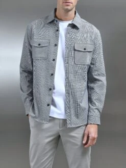 Checked Overshirt In Navy