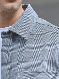 Checked Overshirt In Navy -Cheap Shirts Shop CHECKOVERSHIRT NAVY0316