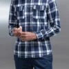 Check Overshirt In Navy 2 Check Overshirt In Navy -Cheap Shirts Shop CHECKOVERSHIRT NAVY 5404
