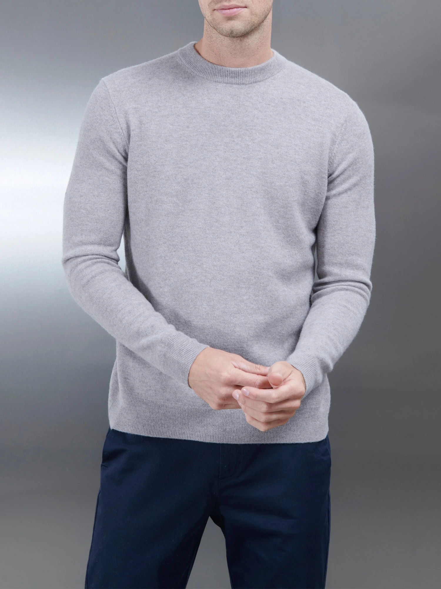 Chunky Knitted Sweatshirt In Stone 3 Chunky Knitted Sweatshirt In Stone