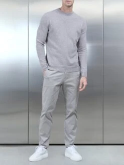 Chunky Knitted Sweatshirt In Stone 11 Chunky Knitted Sweatshirt In Stone -Cheap Shirts Shop CHUNKYKNITTEDCREWNECK STONE 1008