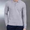 Chunky Knitted Polo Shirt In Stone