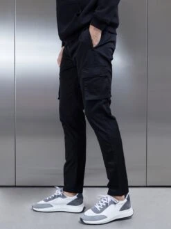 Cotton Cargo Pant In Black -Cheap Shirts Shop COTTONCARGOTROUSER BLACK 1144