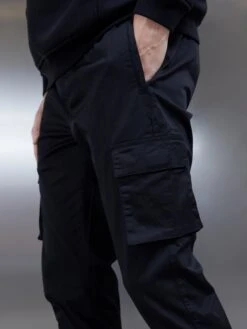 Cotton Cargo Pant In Black -Cheap Shirts Shop COTTONCARGOTROUSER BLACK 1147