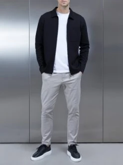 Cotton Jersey Zip Through Overshirt In Black 8 Cotton Jersey Zip Through Overshirt In Black -Cheap Shirts Shop COTTONJERSEYPOCKETZIPTHROUGHINBLACK3051