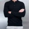 Cotton Knitted Long Sleeve Button Polo Shirt In Black -Cheap Shirts Shop COTTONKNITTEDLONGSLEEVEBUTTONPOLOSHIRT BLACK 3990 40b6a538 2c5e 4018 86ce 5c98caeff9fa