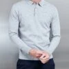 Cotton Knitted Long Sleeve Button Polo Shirt In Marl Grey 2 Cotton Knitted Long Sleeve Button Polo Shirt In Marl Grey -Cheap Shirts Shop COTTONKNITTEDLONGSLEEVEBUTTONPOLOSHIRTINMARLGREY4119