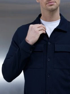 Cotton Twill Overshirt In Navy 9 Cotton Twill Overshirt In Navy -Cheap Shirts Shop COTTONTWILLOVERSHIRTINNAVY946
