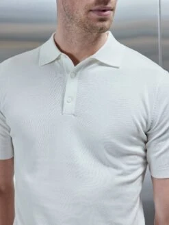 Cotton And Silk Polo Shirt In Off White 7 Cotton And Silk Polo Shirt In Off White -Cheap Shirts Shop COTTON SILK KNITTED WHITE 4680 LOWRES