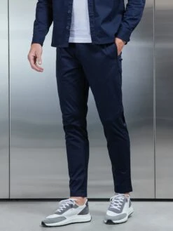 Cotton Tailored Trouser In Navy