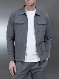 Cargo Jacket In Grey