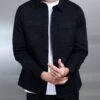 Cotton Cargo Overshirt In Black -Cheap Shirts Shop CottonCargoOvershirtinBlack1