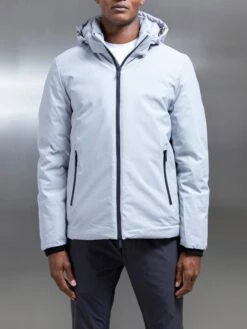 Down Windbreaker In Mid Grey