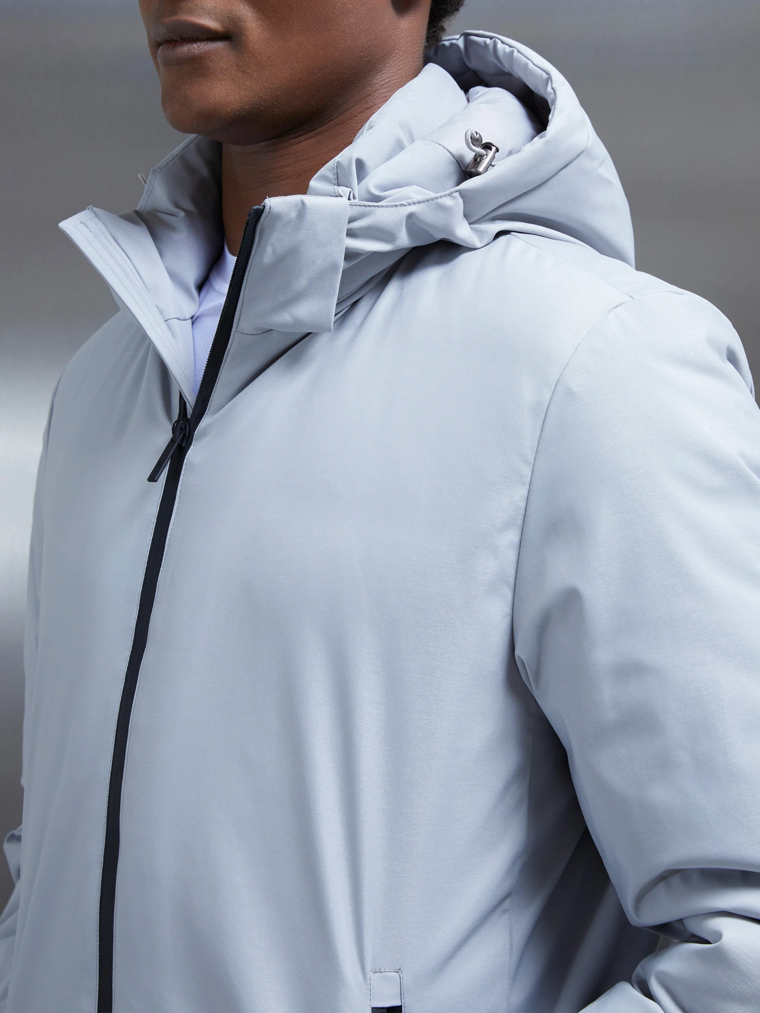 Down Windbreaker In Mid Grey 6 Down Windbreaker In Mid Grey - Image 4