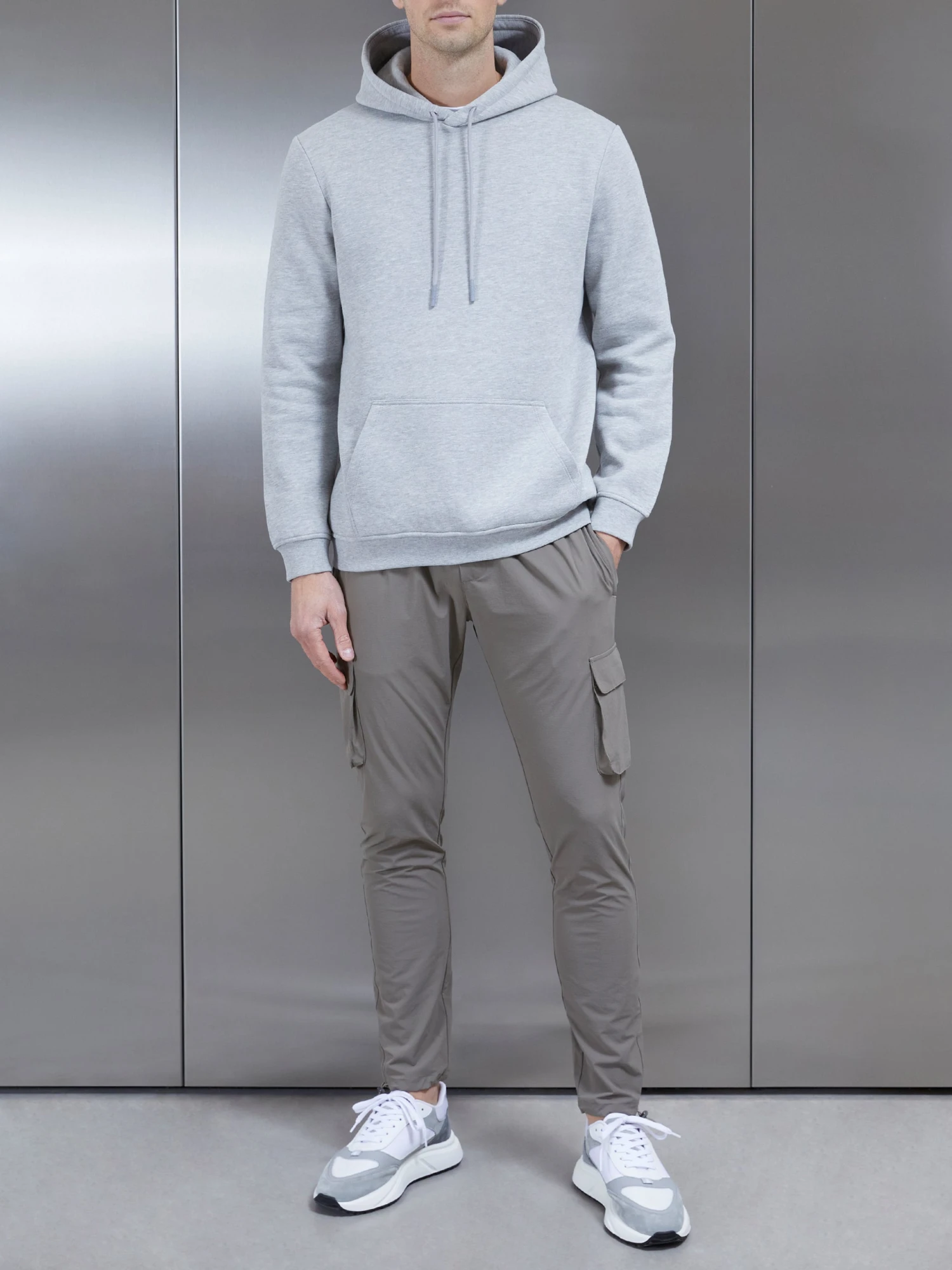 Essential Hoodie In Marl Grey 4 Essential Hoodie In Marl Grey - Image 2