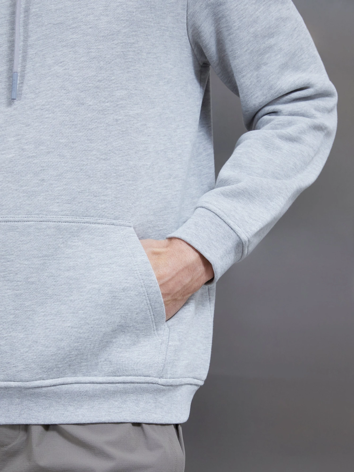 Essential Hoodie In Marl Grey 6 Essential Hoodie In Marl Grey - Image 4