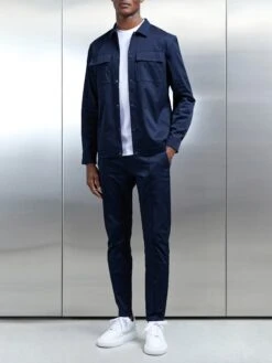 Essential Overshirt In Navy 8 Essential Overshirt In Navy -Cheap Shirts Shop ESSENTIALOVERSHIRTANDTROUSER NAVY1903