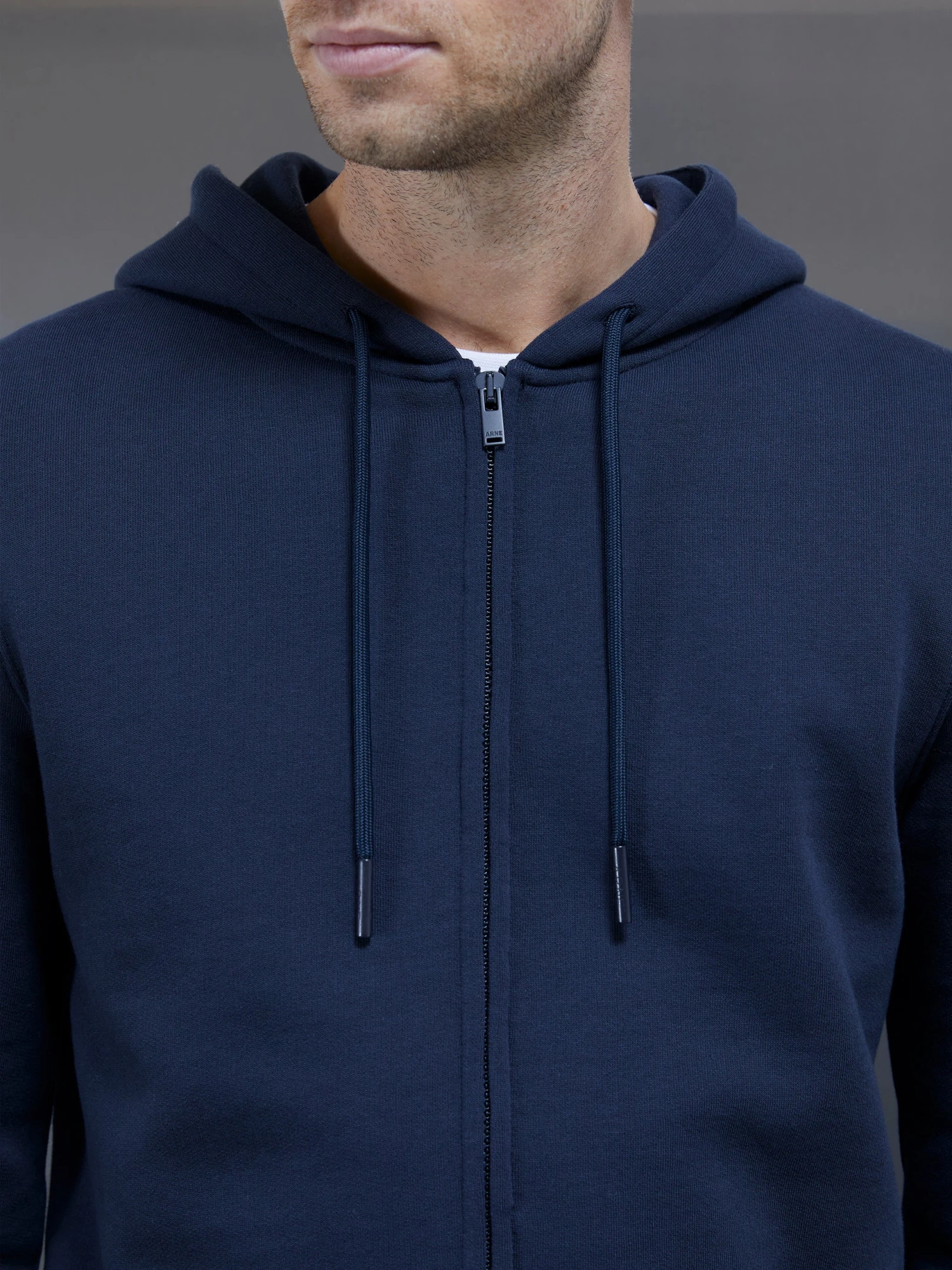 Essential Zip Through Hoodie In Navy 5 Essential Zip Through Hoodie In Navy - Image 3