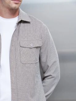 Fine Check Overshirt In Stone 9 Fine Check Overshirt In Stone -Cheap Shirts Shop FINECHECKEDOVERSHIRTINSTONE4156