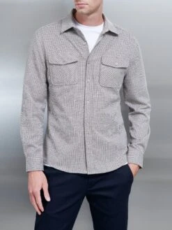 Fine Check Overshirt In Stone 11 Fine Check Overshirt In Stone -Cheap Shirts Shop FINECHECKEDOVERSHIRTINSTONE4160