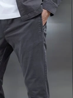 Garment Dye Cotton Trouser In Grey -Cheap Shirts Shop GARMENTDYE GREY 1156