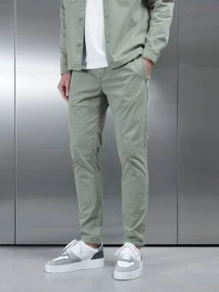 Garment Dye Cotton Trouser In Olive -Cheap Shirts Shop GARMENTDYE OLIVE 1138