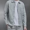 Garment Dye Overshirt In Stone