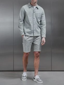 Garment Dye Overshirt In Stone -Cheap Shirts Shop GarmentDyeOvershirtinStone4