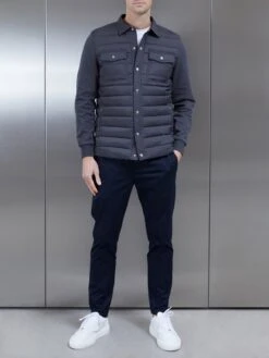 Hybrid Quilted Overshirt In Grey 13 Hybrid Quilted Overshirt In Grey -Cheap Shirts Shop HYBRIDQUILTEDOVERSHIRT GREY2649