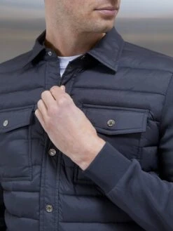 Hybrid Quilted Overshirt In Grey 14 Hybrid Quilted Overshirt In Grey -Cheap Shirts Shop HYBRIDQUILTEDOVERSHIRT GREY2660