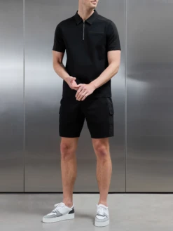 Hybrid Cargo Short In Black -Cheap Shirts Shop HYBRID CARGO SHORTS BLACK 5615