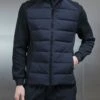 Hybrid Technical Puffer Jacket In Black -Cheap Shirts Shop HYBRID TECHNICAL PUFFER JACKET IN BLACK 4366