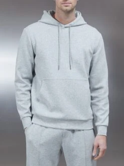 Interlock Jersey Hoodie In Marl Grey