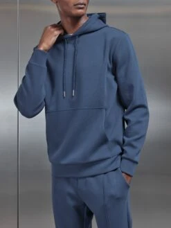 Interlock Jersey Hoodie In Steel Blue -Cheap Shirts Shop INTERLOCK JERSEY HOODIE IN STEEL BLUE 6648