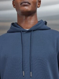 Interlock Jersey Hoodie In Steel Blue -Cheap Shirts Shop INTERLOCK JERSEY HOODIE IN STEEL BLUE 6649