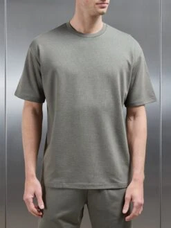 Interlock Relaxed Fit T-Shirt In Sage -Cheap Shirts Shop INTERLOCK RELAXED FIT TSHIRT SAGE 4303