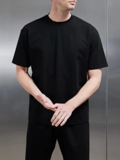 Interlock Relaxed Fit T-Shirt In Black 9 Interlock Relaxed Fit T-Shirt In Black -Cheap Shirts Shop INTERLOCK RELAXED TSHIRT IN BLACK 1142