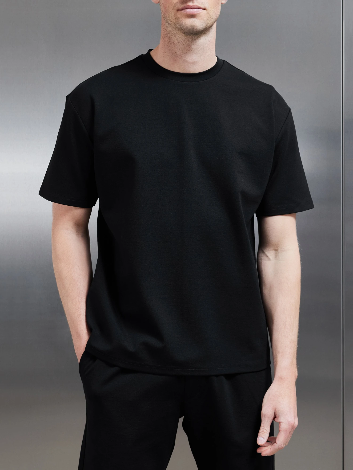 Interlock Relaxed Fit T-Shirt In Black 3 Interlock Relaxed Fit T-Shirt In Black