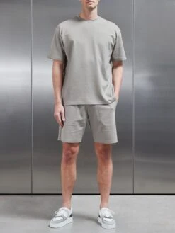 Interlock Relaxed Fit T-Shirt In Stone -Cheap Shirts Shop INTERLOCK RELAXED TSHIRT IN STONE 0997