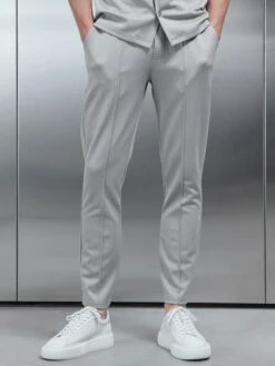 Textured Interlock Trouser In Stone