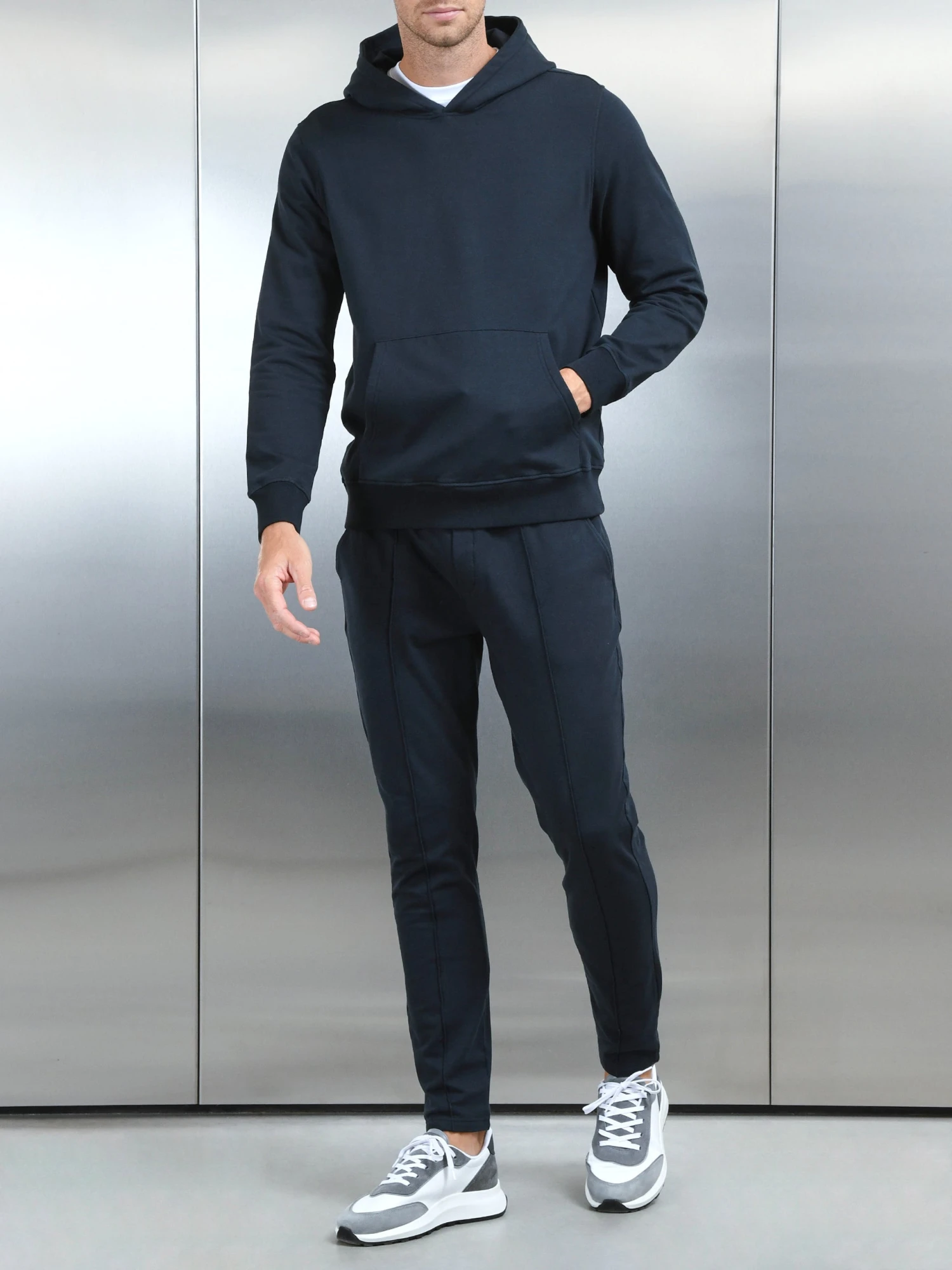 Jersey Hoodie In Navy 4 Jersey Hoodie In Navy - Image 2