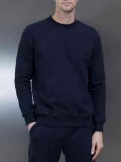 Jersey Sweatshirt In Navy